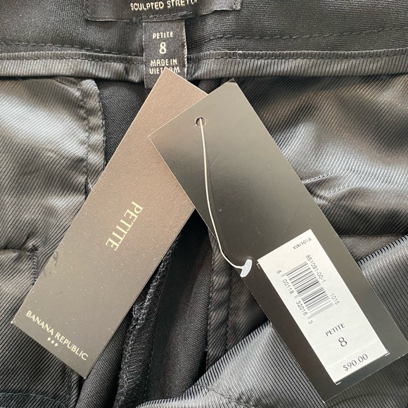 Banana Republic sculpted tailored trouser black 8p slacks NWT NEW - Picture 4 of 4